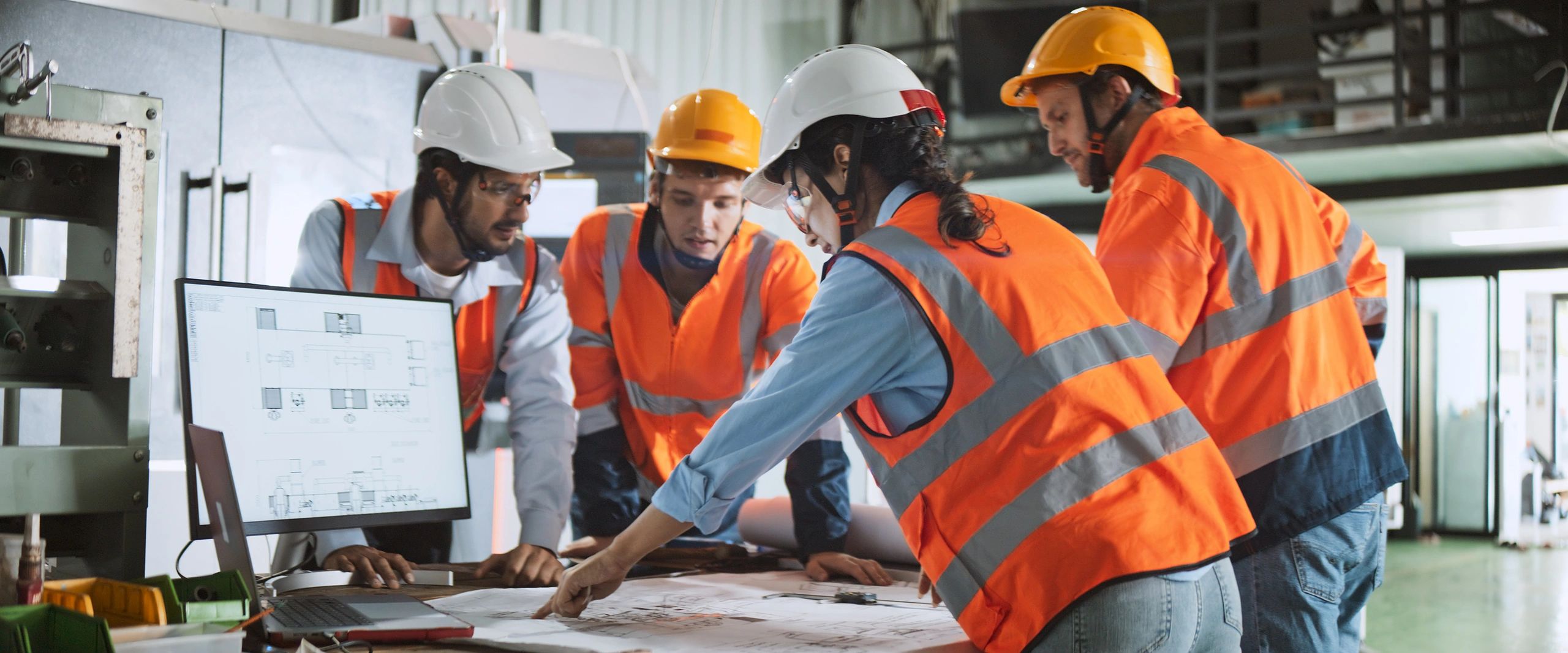construction data analysis team meeting